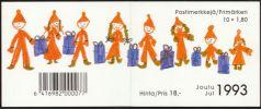 Joulupostimerkki 1993 postimerkkivihko