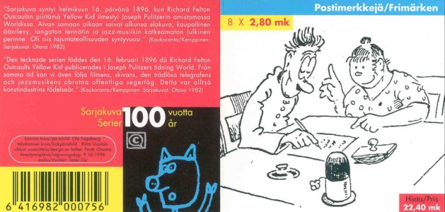 Centenary of the Finnish Comics stamp booklet