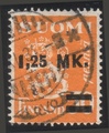 Finland 1931 - Coat of arms lion type m30 1,25mk/50p yellow overprint type II