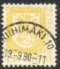 Finland 1979 - Coat of arms lion m75 1,10mk yellow - Riihimäki 19.9.80 -11