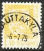 Finland 1979 - Coat of arms lion m75 1,10mk yellow - Lauttakylä 6.7.79