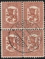 Suomi 1918 - Vaasan malli 50 p pun. ruskea nelilö Suomi 1918 - Vaasan malli 50 p pun. ruskea nelilö