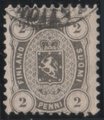 Finland 1875 - Coat of Arms type 1875/1882 - 2p grey, A-perf.