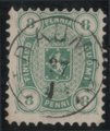 Finland 1875 - Coat of Arms type 1875/1882 - 8p green, A-perf.