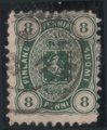 Finland 1875 - Coat of Arms type 1875/1882 - 8p green, A-perf.