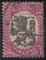 Finland 1928 - Coat of arms lion type m17, 5mk lilac/bl, wm posthorn Z, B perf.