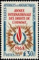 French Antarctic 1968 - International year of human rights