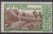 Ranskan Guayana 1939 - Boat 30c green/brown