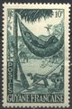 Ranskan Guayana 1947 - Hammock 10c Ranskan Guayana 1947 - Hammock 10c