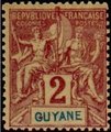 Ranskan Guayana 1892 - Navigation and Commerce 2c Ranskan Guayana 1892 - Navigation and Commerce 2c