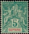 Ranskan Guayana 1892 - Navigation and Commerce 5c