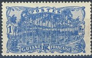 Ranskan Guayana 1922 - Cayenne 1Fr blue Ranskan Guayana 1922 - Cayenne 1Fr blue