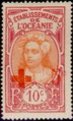 Ranskan Oseania 1915 - Red Cross Charity 1915 overprinted 10+5c without a line