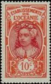 Ranskan Oseania 1926 - Tahitian girl 10c red Ranskan Oseania 1926 - Tahitian girl 10c red