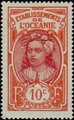 French Oceania 1926 - Tahitian girl 10c red