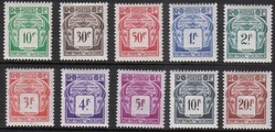 Ranskan Oseania 1948 - Postage Due Stamps of French Oceania (10)