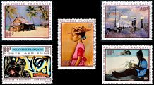 French Polynesia 1970 - Paintings (5) French Polynesia 1970 - Paintings (5)