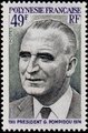 Ranskan Polynesia 1976 - President G. Pompidou (1911-1974)