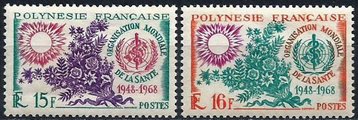 Ranskan Polynesia 1968 - W.H.O. (World Health Organization), 20th Anniversary (2) Ranskan Polynesia 1968 - W.H.O. (World Health Organization), 20th Anniversary (2)