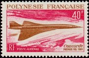 Ranskan Polynesia 1969 - Supersonic Concorde Ranskan Polynesia 1969 - Supersonic Concorde