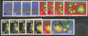 Ranskan Polynesia 1977 - Polynesian Fruits A official stamps Dienstmarken (15)