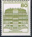 Germany 1982 - Castles V - 80pf Wilhelmsthal D I (Bdr. Imperf. bottom)