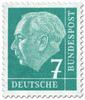 Germany 1954 - President Theodor Heuss (set I) 7pf Wz 4 W, paper x