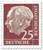 Germany 1954 - President Theodor Heuss (set I) 25pf Wz 4 W, paper x