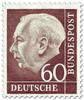 Germany 1954 - President Theodor Heuss (set I) 60pf Wz 4 W, paper x Germany 1954 - President Theodor Heuss (set I) 60pf Wz 4 W, paper x