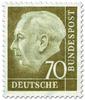 Germany 1954 - President Theodor Heuss (set I) 70pf Wz 4 W, paper x