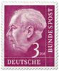 Saksa 1954 - President Theodor Heuss (set I) 3dm Wz 4 X, paper x