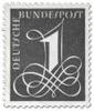 Saksa 1955 - Numeral 1, Wz. 5, x paper Saksa 1955 - Numeral 1, Wz. 5, x paper