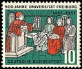 Saksa 1957 - Freiburg University, 500th anniv. Saksa 1957 - Freiburg University, 500th anniv.