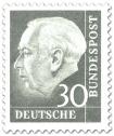 Saksa 1957 - President Theodor Heuss (II) 30pf