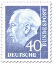 Saksa 1956 - President Theodor Heuss (II) 40pf Saksa 1956 - President Theodor Heuss (II) 40pf