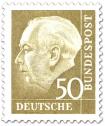 Saksa 1957 - President Theodor Heuss (II) 50pf Saksa 1957 - President Theodor Heuss (II) 50pf