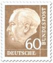 Saksa 1957 - President Theodor Heuss (II) 60pf Saksa 1957 - President Theodor Heuss (II) 60pf