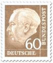 Germany 1957 - President Theodor Heuss (II) 60pf