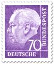 Saksa 1957 - President Theodor Heuss (II) 70pf