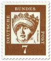 Germany 1961 - Notable Germans 2/16 - 7pf, St. Elizabeth x paper