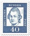 Saksa 1961 - Notable Germans 9/16 - 40pf, Gotthold Ephraim Lessing x paper