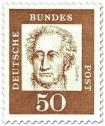 Saksa 1961 - Notable Germans 10/16 - 50pf, Johann Wolfgang von Goethe