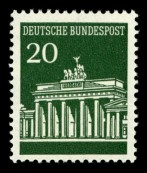 Germany 1966 - Brandenburg Gate 2/5 20pf