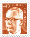 Germany 1971 - President Gustav Heinemann 40p