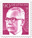 Germany 1971 - President Gustav Heinemann 90p Germany 1971 - President Gustav Heinemann 90p