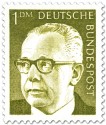 Germany 1970 - President Gustav Heinemann 1m Germany 1970 - President Gustav Heinemann 1m