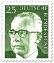 Germany 1971 - President Gustav Heinemann 25p