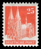 Saksa 1948 - Buildings - Kölner Dom 25pf Perf. 11 Saksa 1948 - Buildings - Kölner Dom 25pf Perf. 11