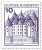 Germany 1987 - Castles 10pf Glucksburg A II with control number (Ldr.)