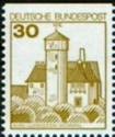 Saksa 1977 - Castles 30pf Ludwigstein C I (Bdr. Impef. top) Saksa 1977 - Castles 30pf Ludwigstein C I (Bdr. Impef. top)